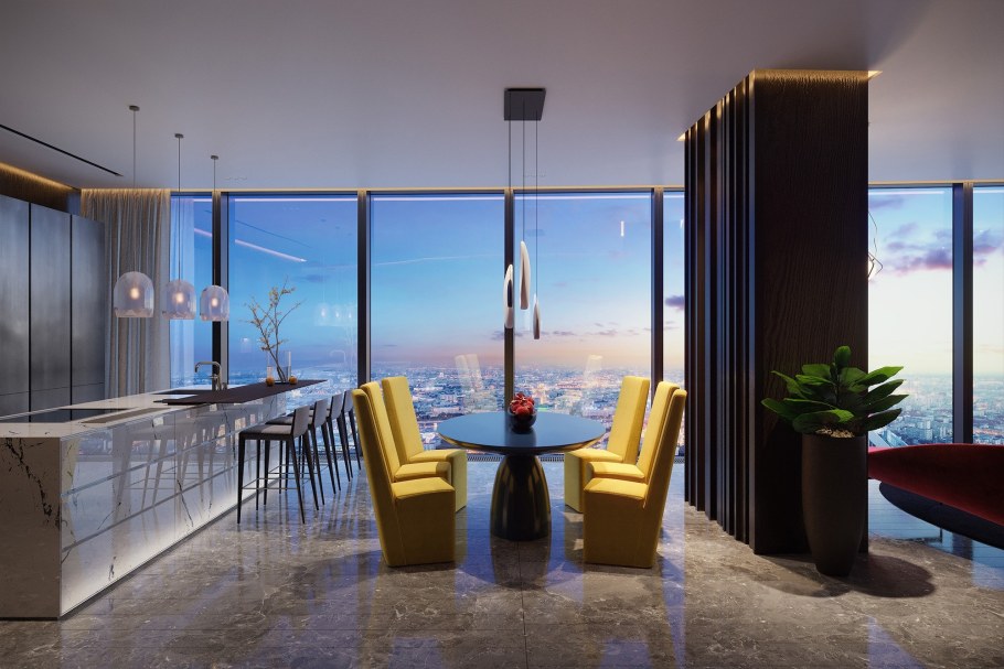 Москва Сити башня Федерация апартаменты