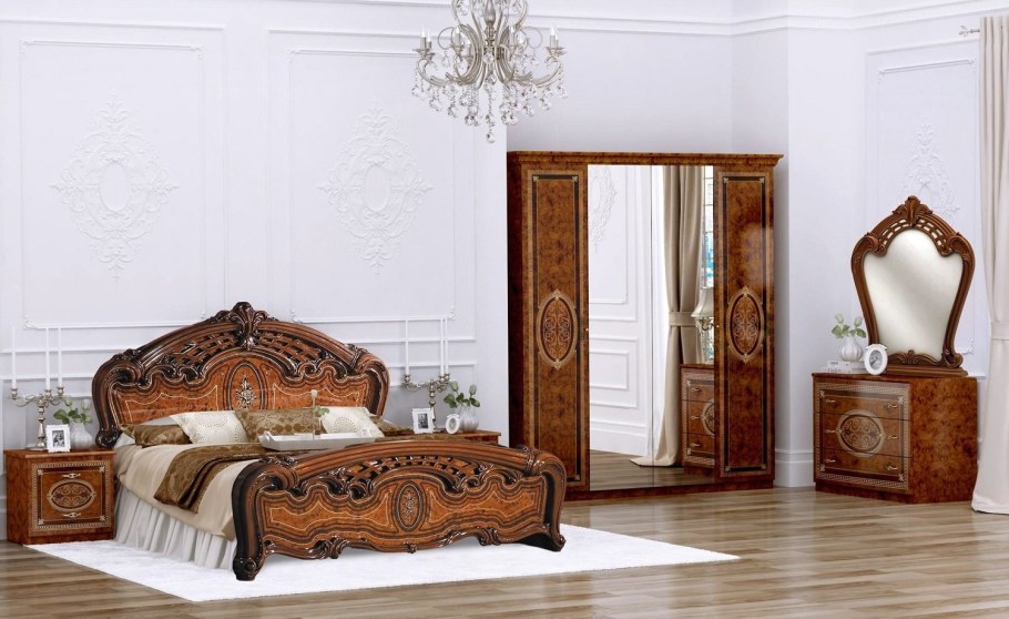 Спальня роза орех Интердизайн