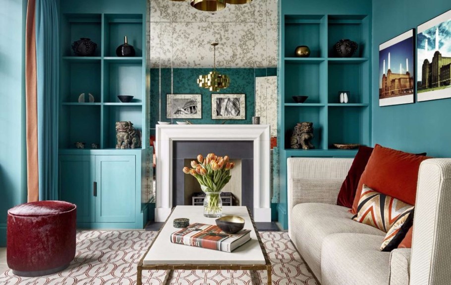 Бирюзовая мебель в интерьере