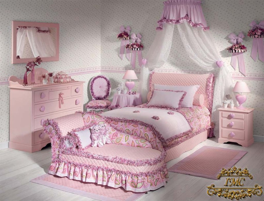 Королевская кровать для девочки