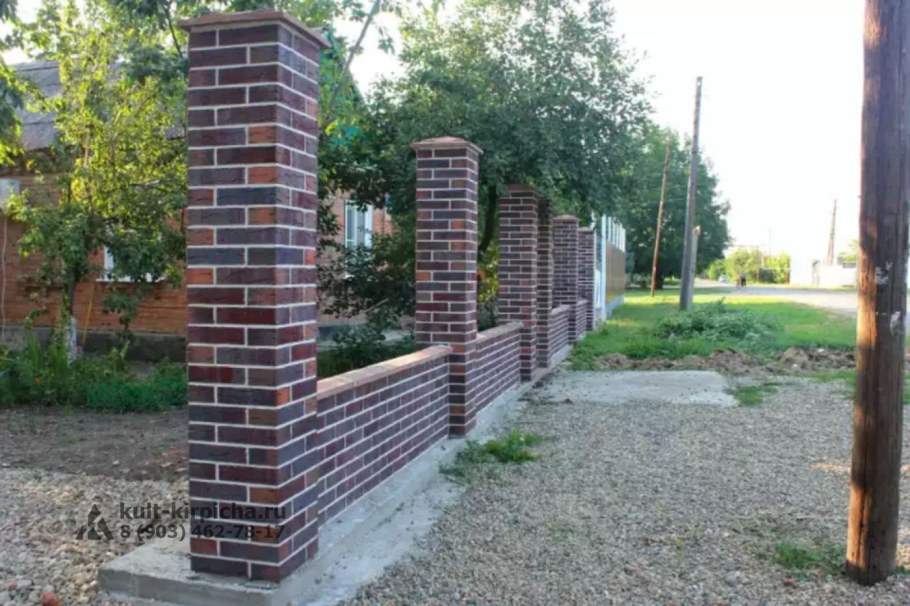 Славянский кирпич Прованс антик в кладке