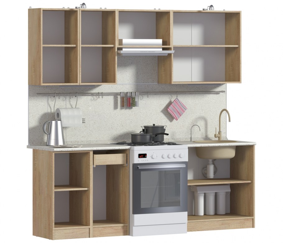 Кухня Ангелина Классик дуб сонома