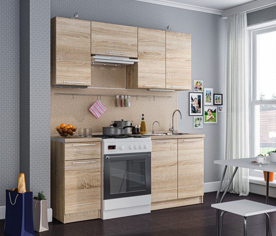 Кухня Ангелина Классик 180 см. (дуб сонома)