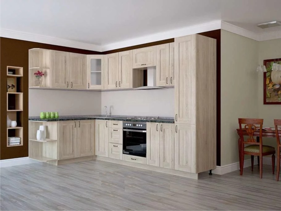 Кухня МДФ дуб антик