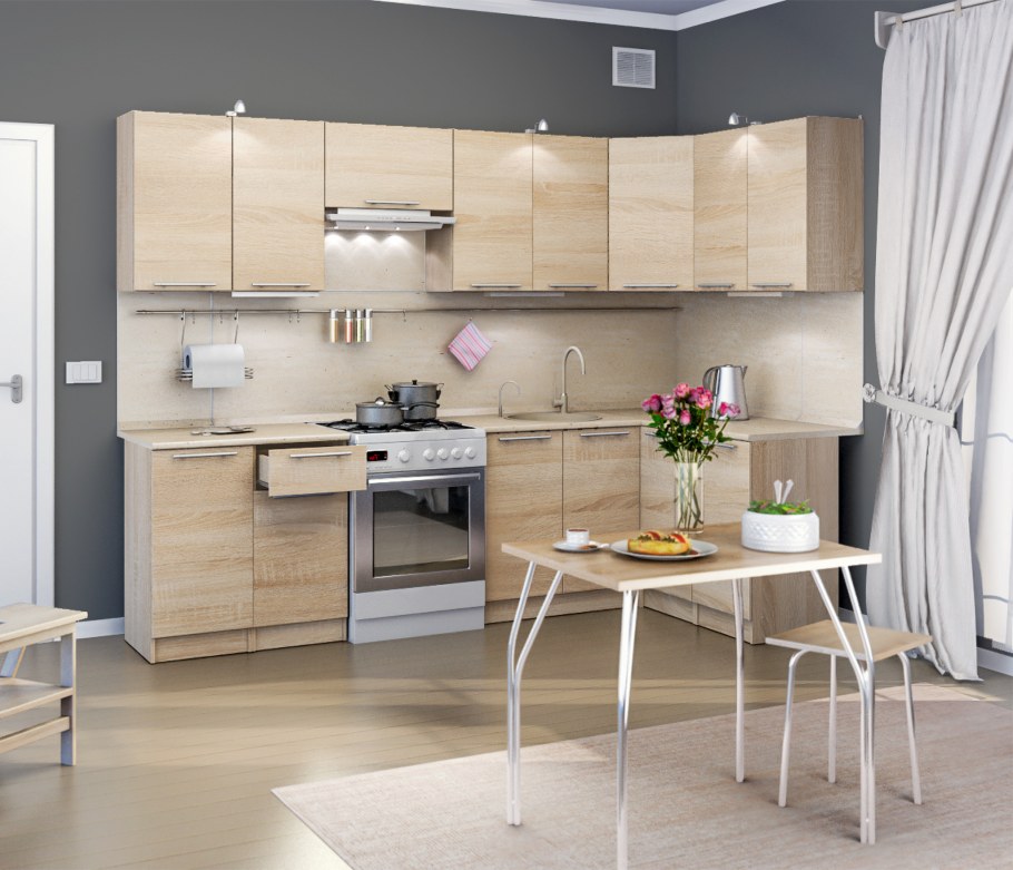 Кухня угловая Ангелина Классик 280 140 см