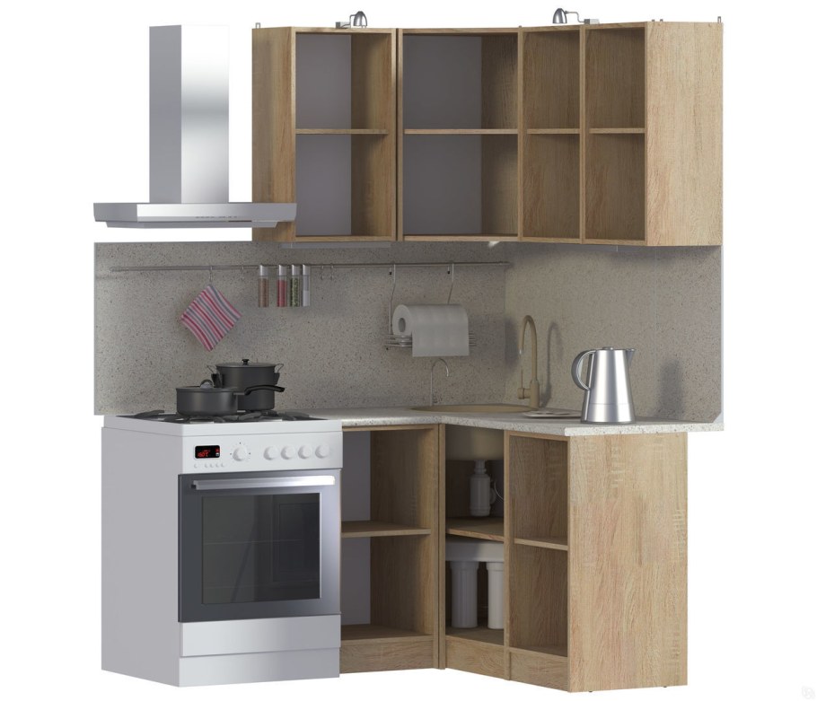 Кухня Квадро Ангелина угловая 100 140