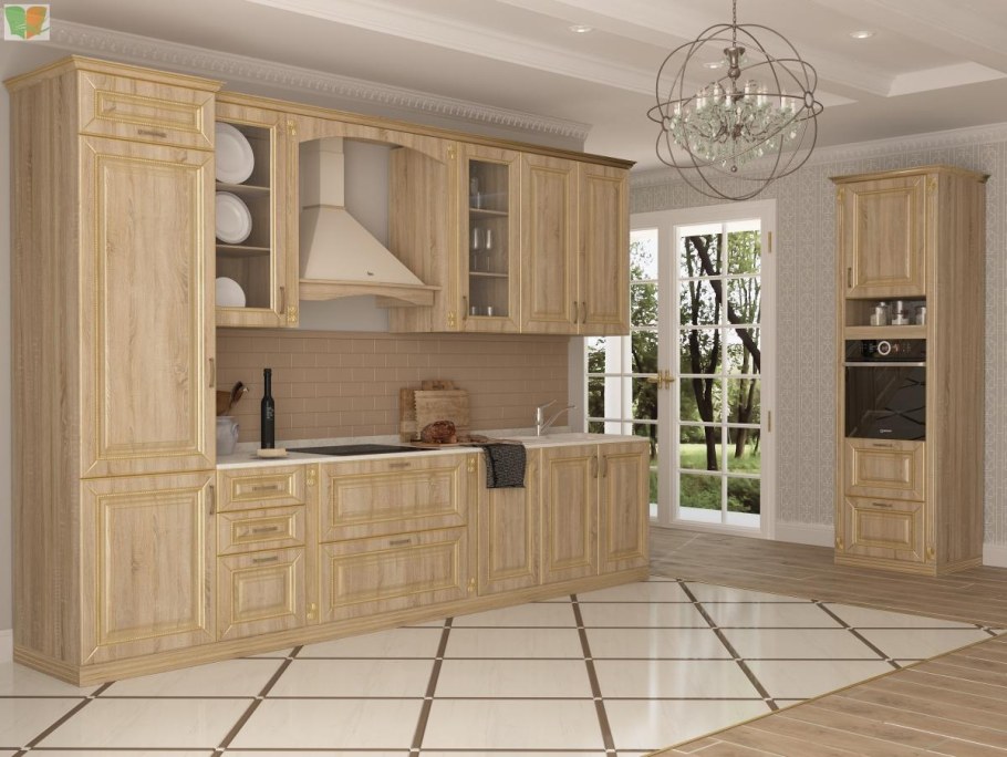 Кухня дуб сонома классика