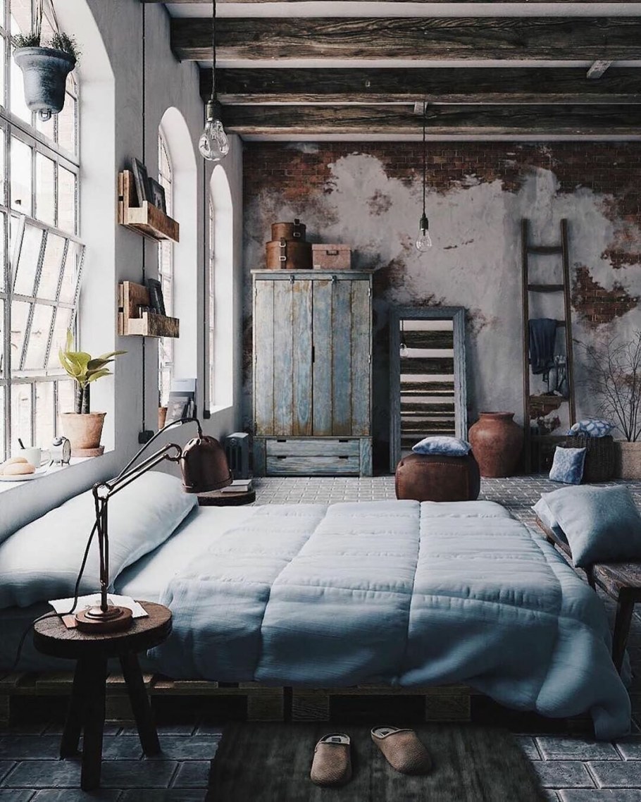 Спальня лофт Шик Индастриал