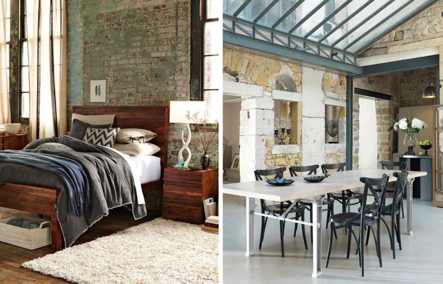 Стиль обшарпе в интерьере