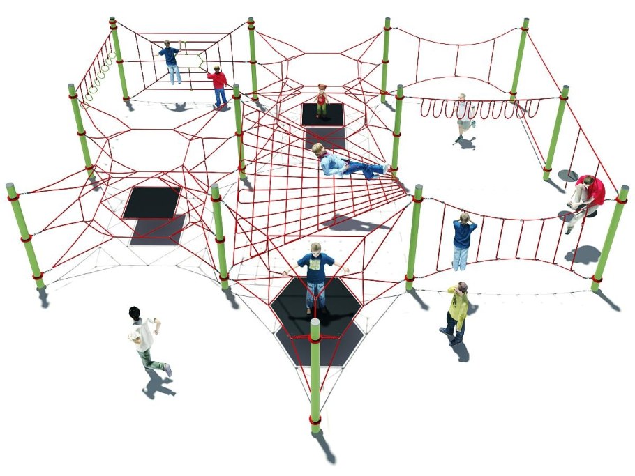 Веревочный игровой комплекс вл 4, канат 16 мм (канатный ЛАЗ)- 1 шт