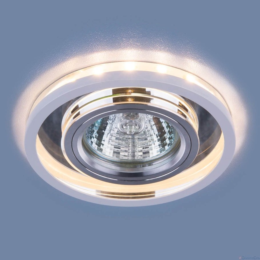 Встраиваемый светильник Elektrostandard 7021 mr16 SL/WH зеркальный/белый