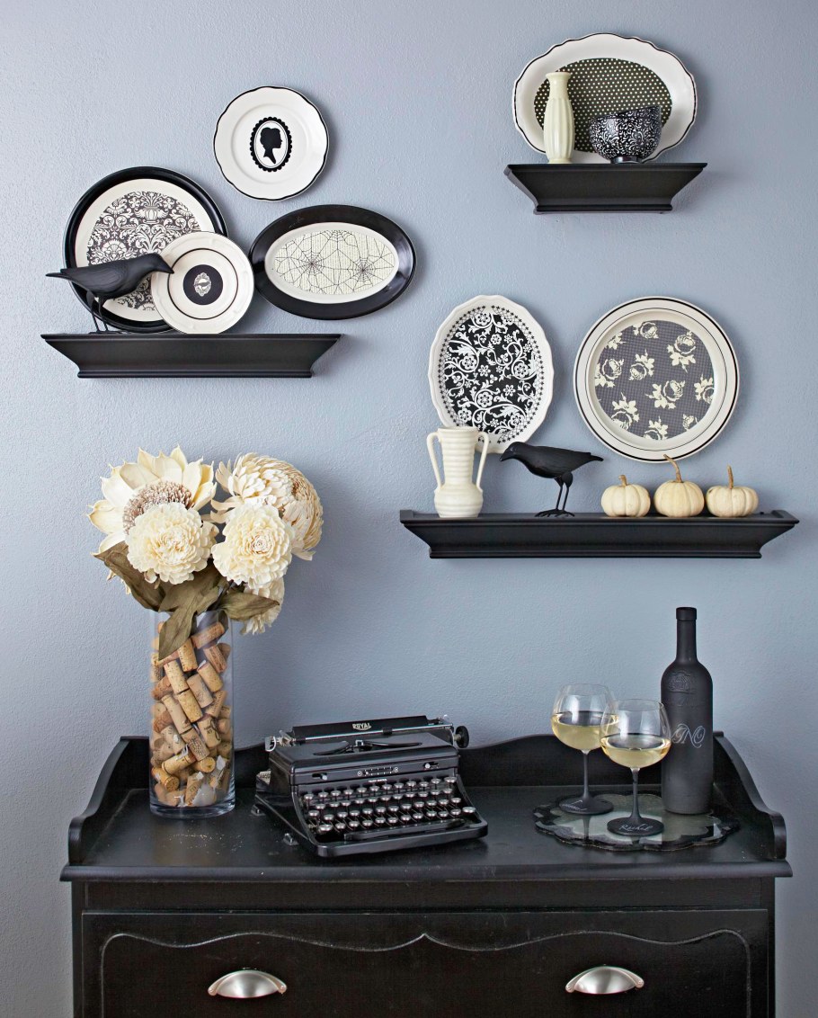 Декоративные тарелки в интерьере