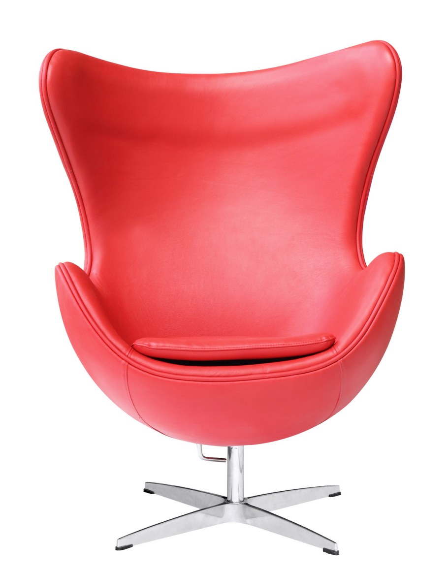 Кресло яйцо кожаное