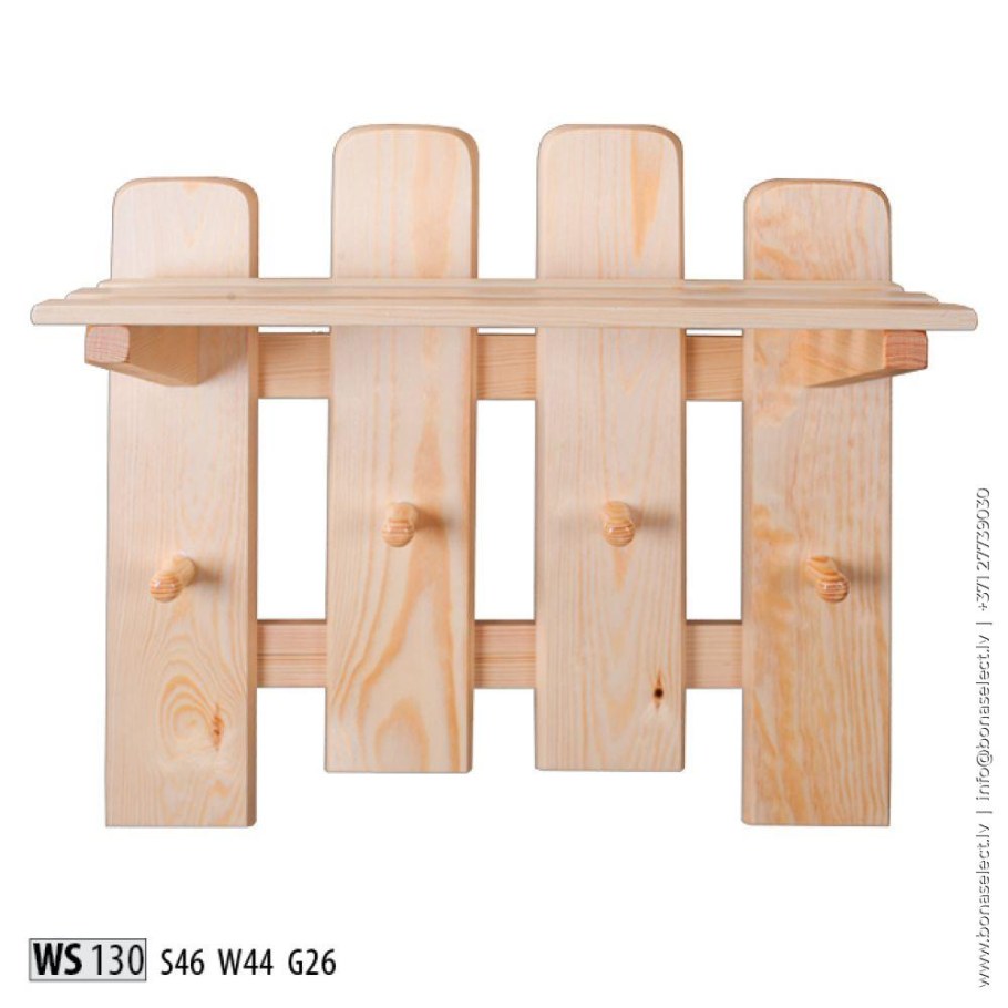 Вешалка деревянная настенная