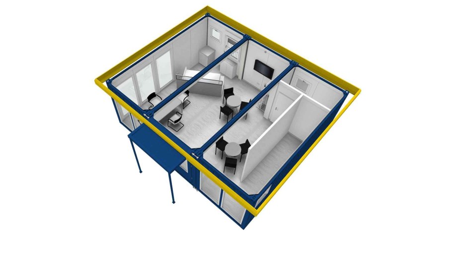 Двойной блок контейнер CONTAINEX план