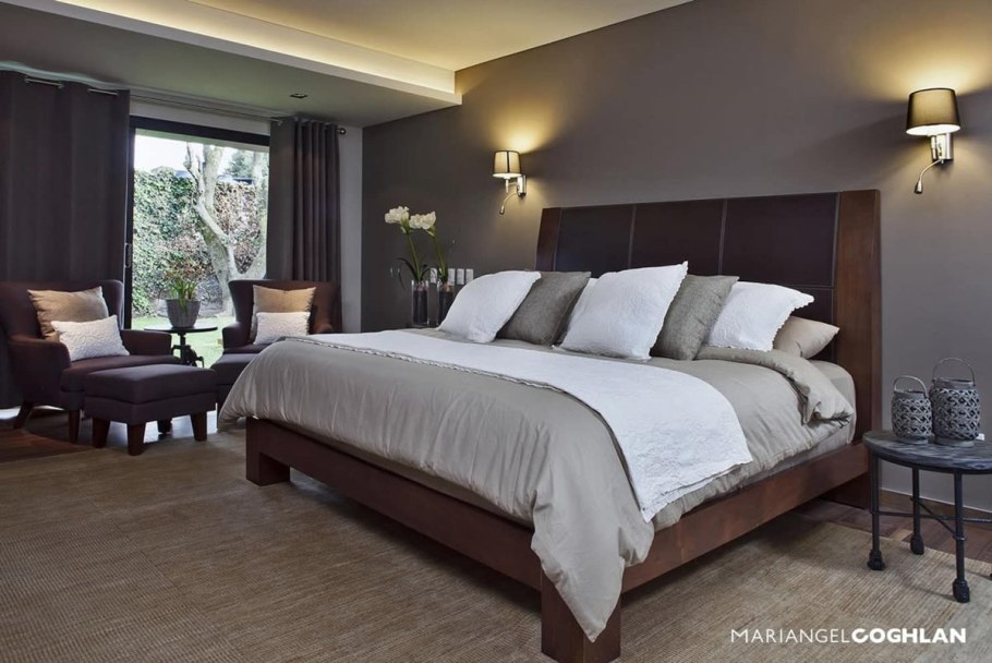 Спальня в цвете какао