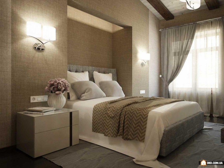 Спальня кофейного цвета