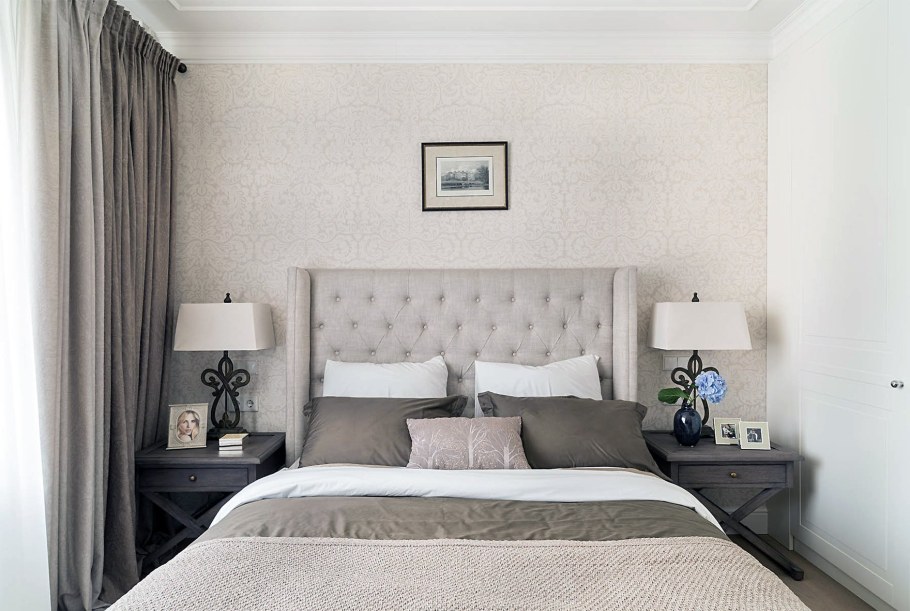 Спальня тёплые кофейные тона