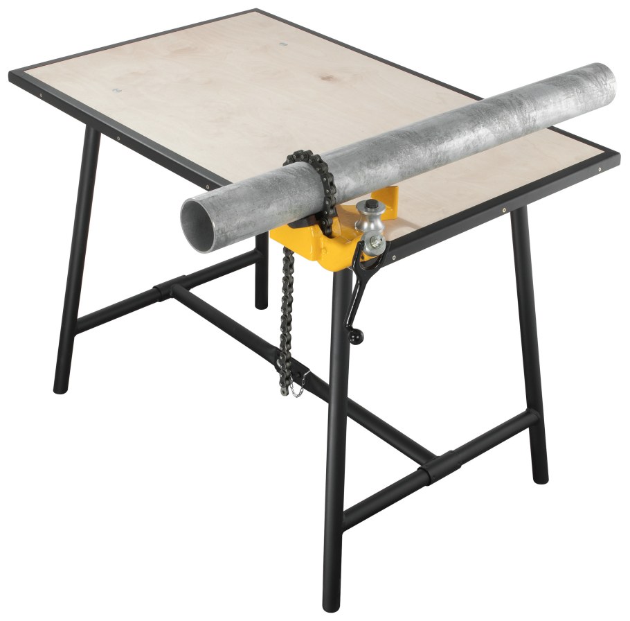 Переносная станция обработки труб с цепными тисками Rems акула 3б