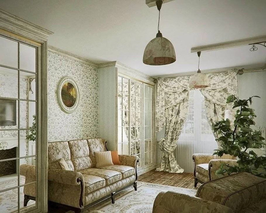 Гостиная комната в стиле Прованс