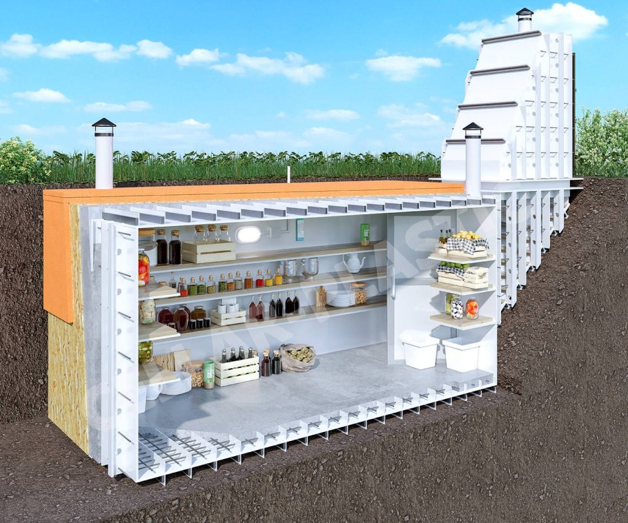 Пластиковые погреба Тритон 2х3м