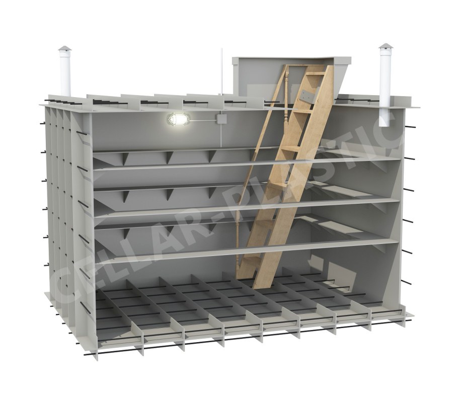 Пластиковый погреб Русь 2500х2000х2000