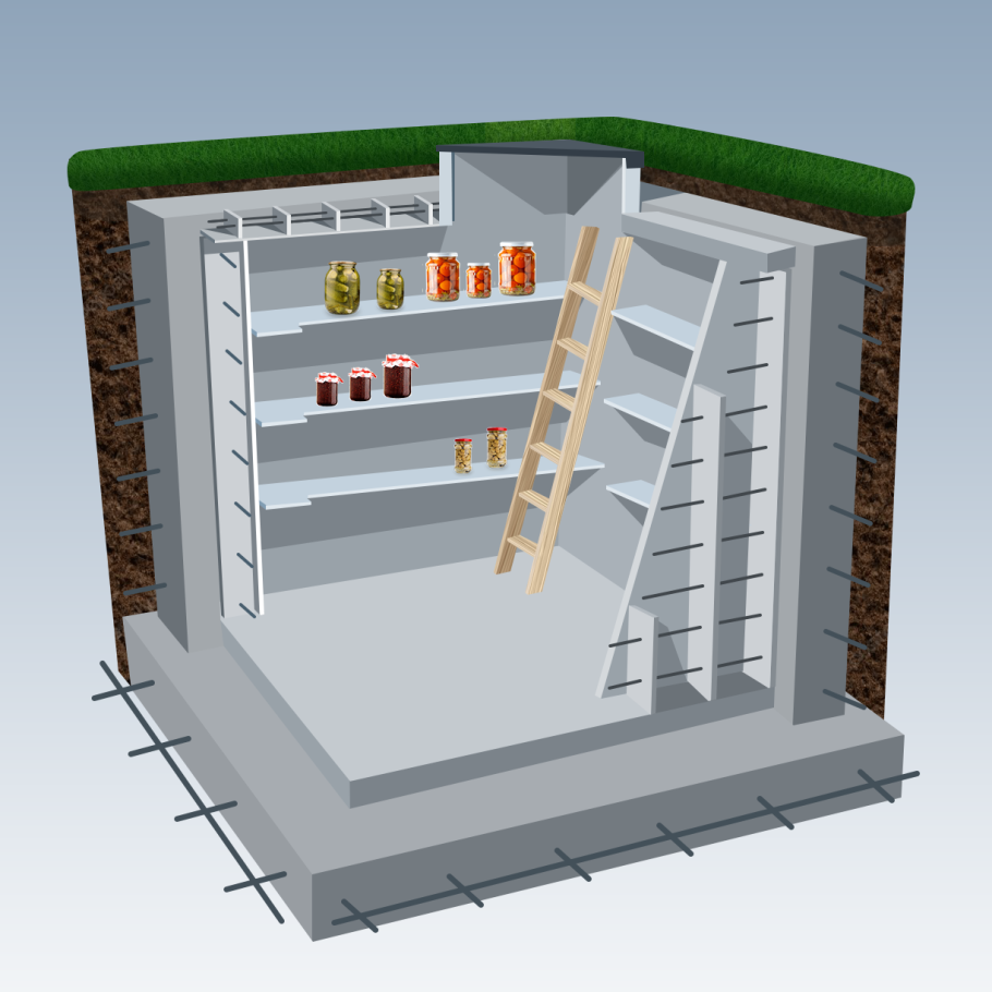 Пластиковый погреб Русь 2500х2000х2000