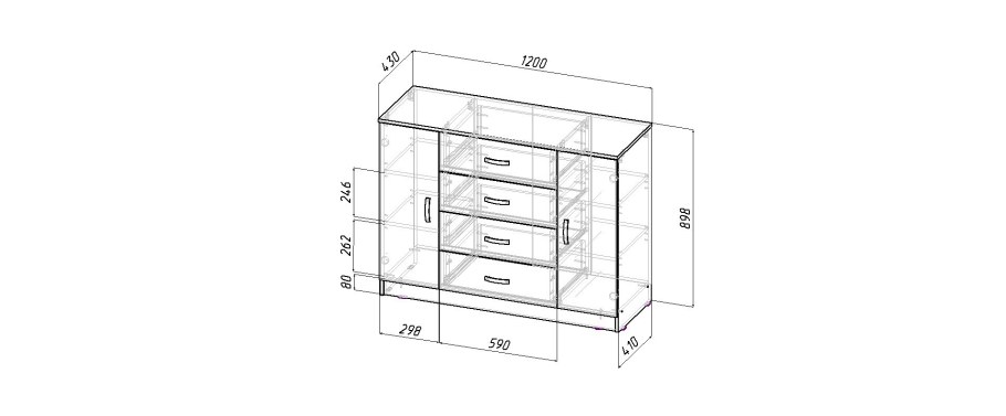 Комод МФ мастер Милан-019
