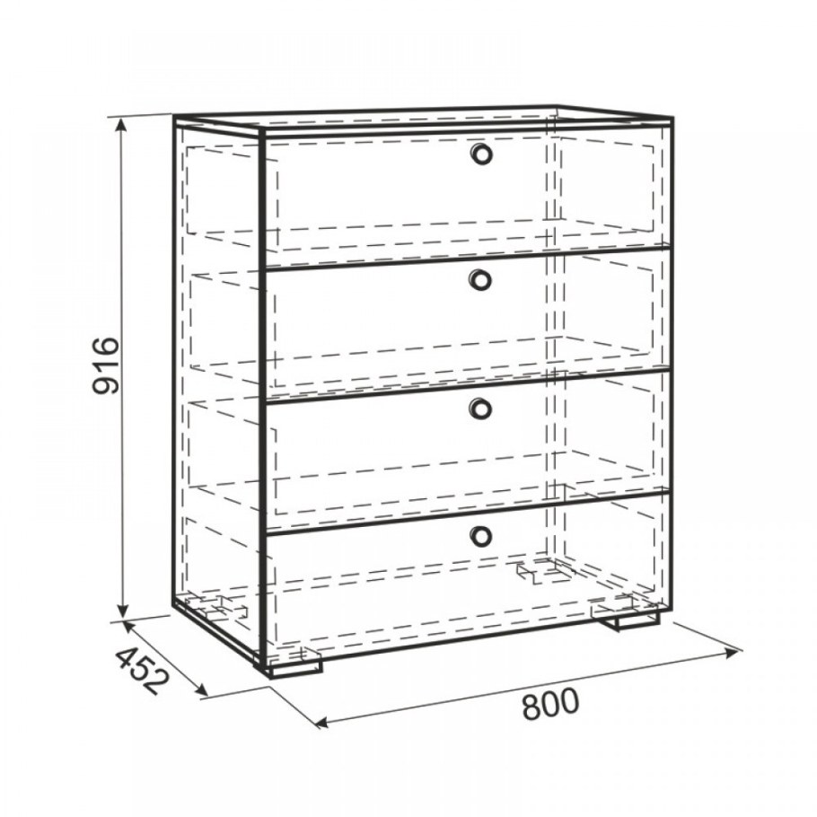 Комод 800х600х400 чертеж