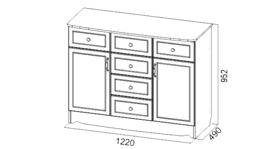 Комод акварель море 1sv мебель