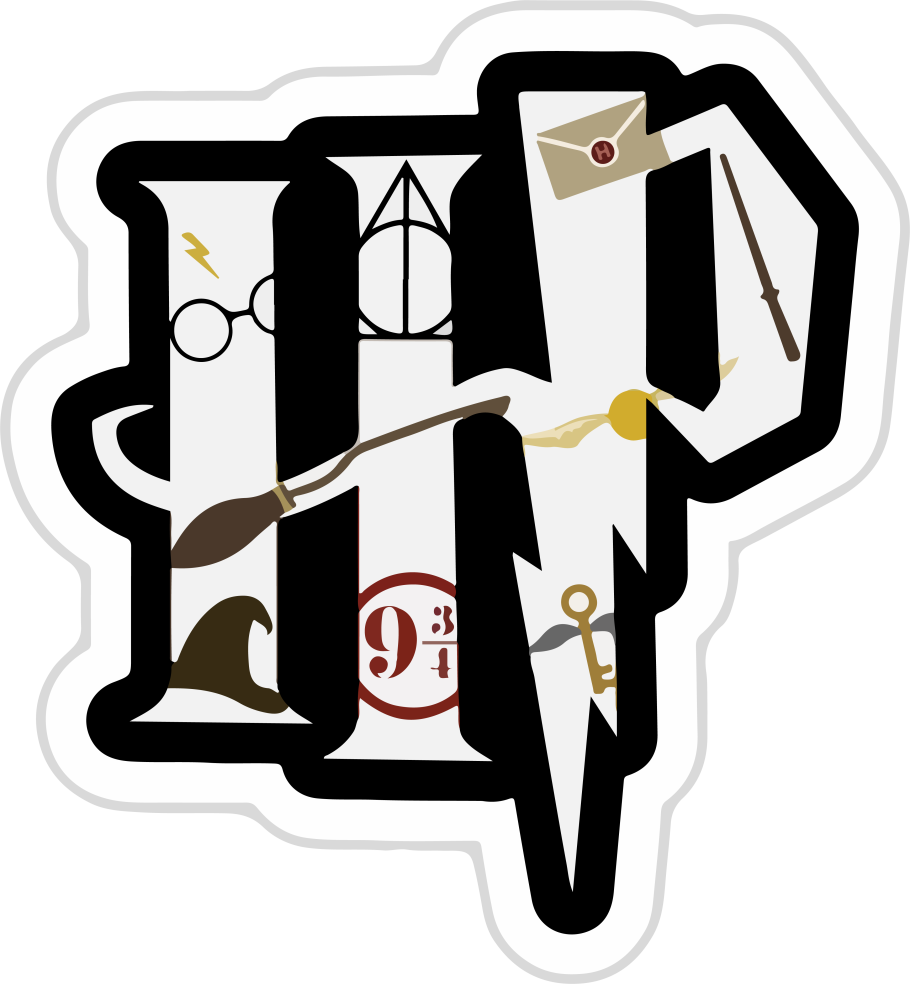 Шаблоны наклеек Гарри Поттер