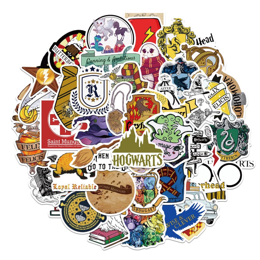 Стикеры Гарри Поттер 50шт