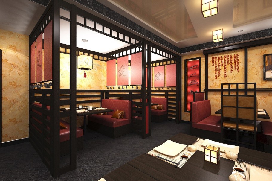 Ресторан «японский ниндзя» в япон6ии