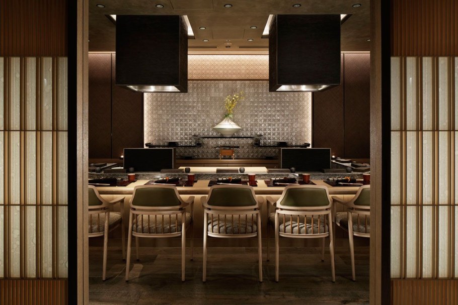 Планшеты проектов интерьера японского ресторана