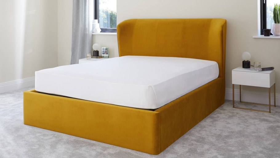 Кровать Вега 160 Velvet Yellow