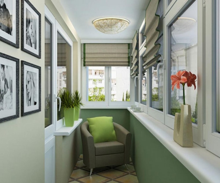 Интерьер балкона