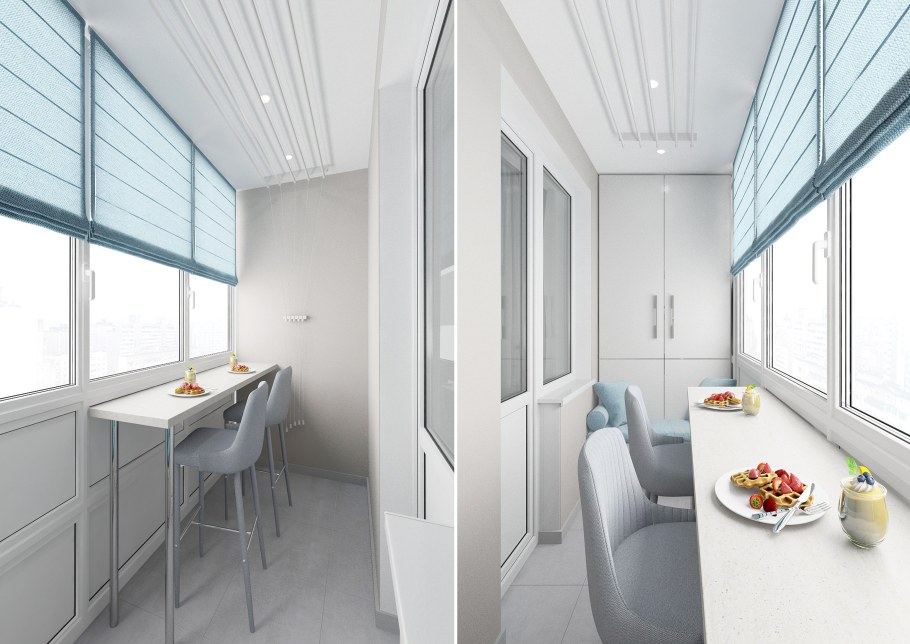 Дизайн лоджии 6 метров