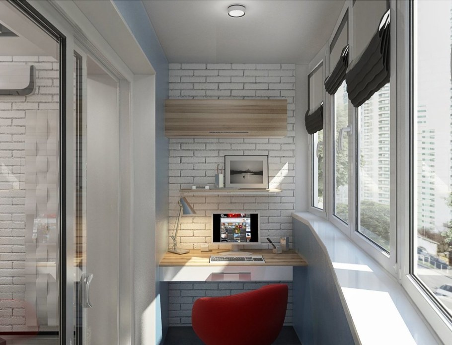 Балкон в стиле лофт п 44т