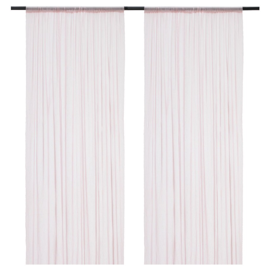 ХИЛЬДРАН гардины, 2 шт., белый, точечный, 145x300 см