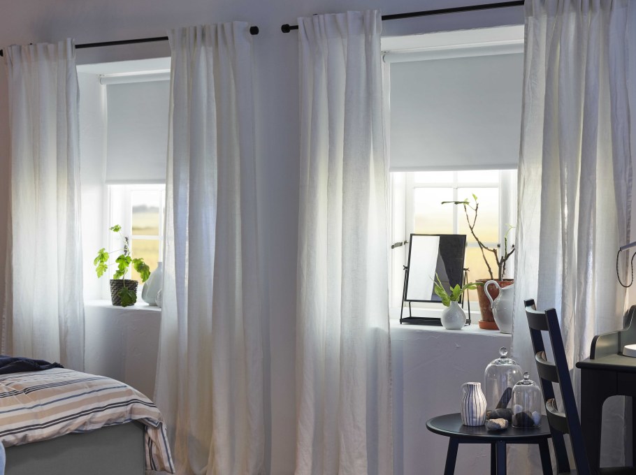 Шторы в спальню икеа