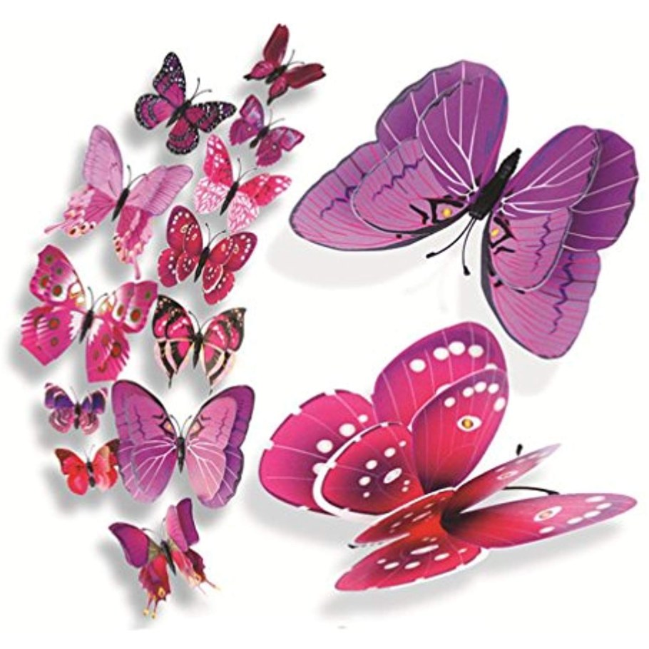 3д фиолетовые бабочки