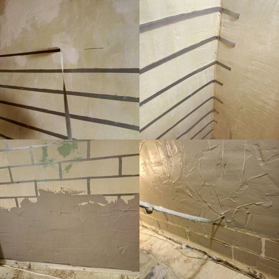 Кирпичики на стену из штукатурки