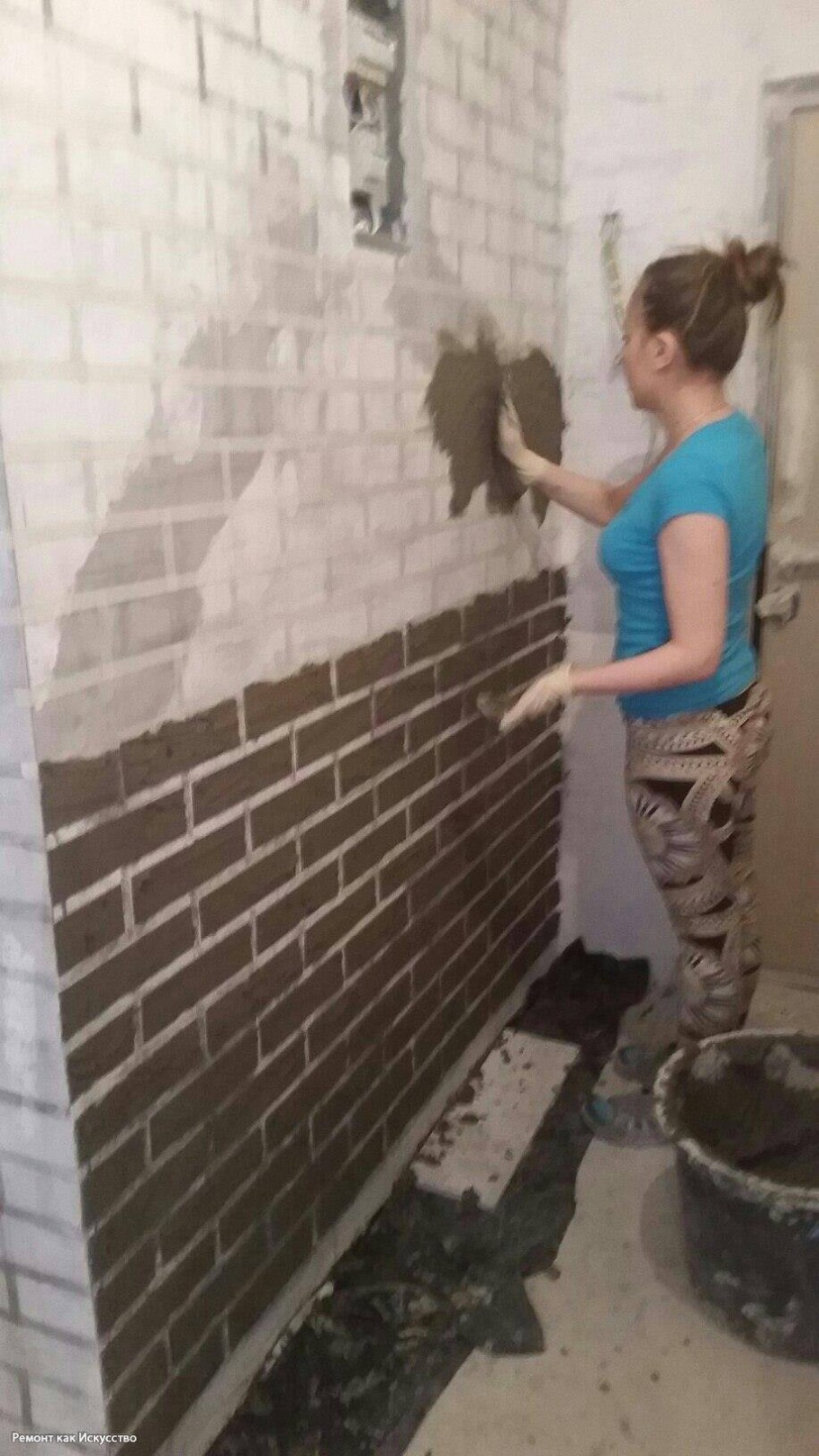 Декор имитация кирпичной кладки