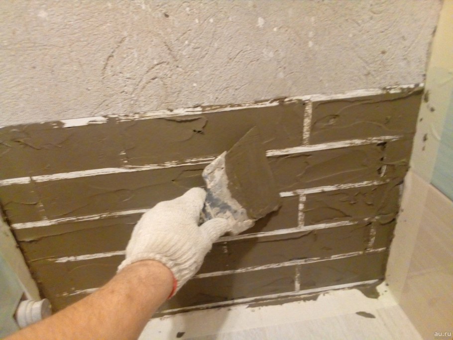 Имитация кирпича из штукатурки