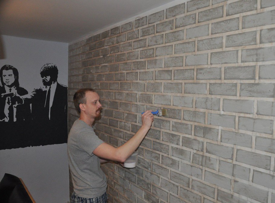 Имитация кирпича штукатуркой
