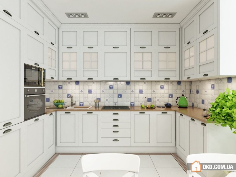 Кухни Прованс с антресолями