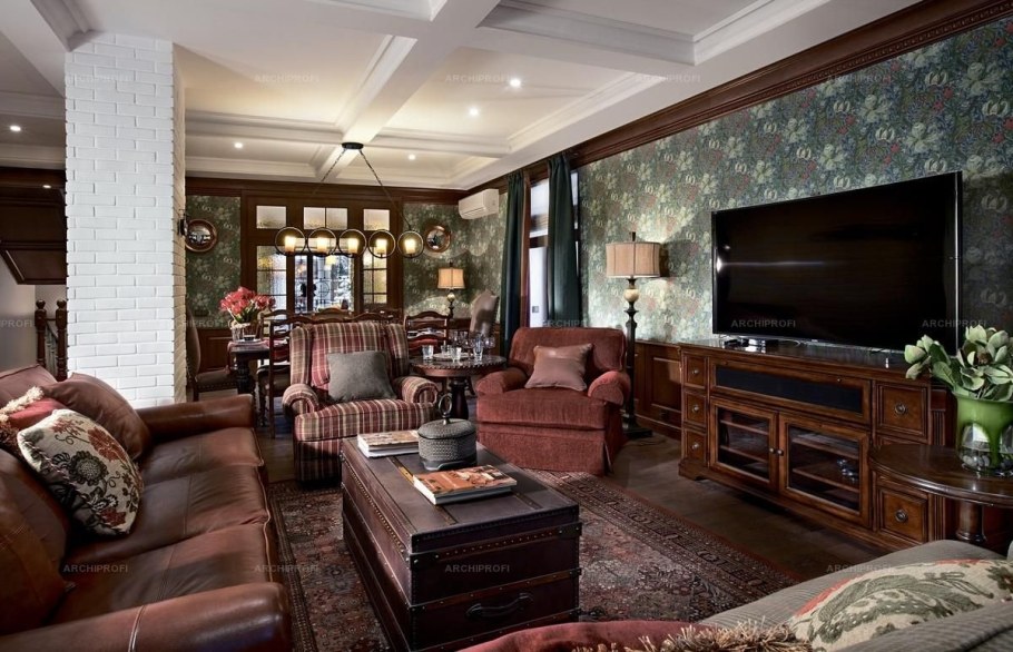 Гостиная в английском стиле