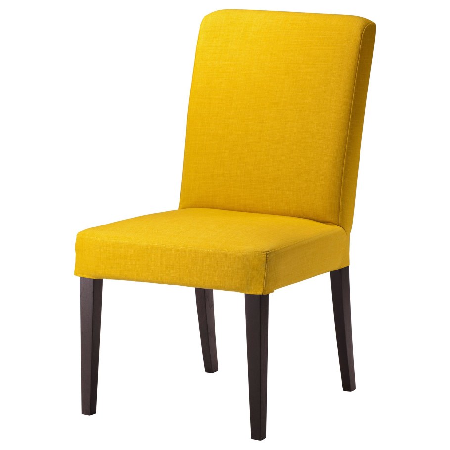 Стул икеа кожаный желтый