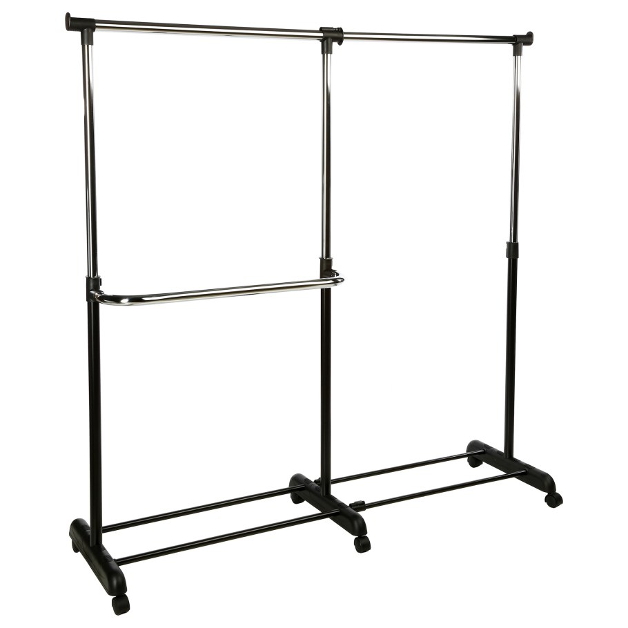 Вешалка двойная напольная на колесах hyw0244