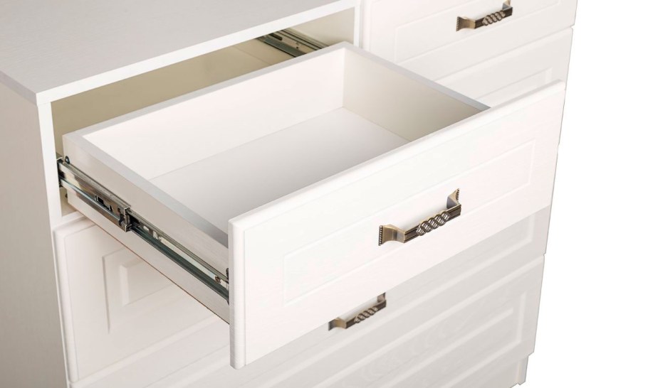 Ливерпуль комод 10.103 белый,ясень ваниль (Моби)